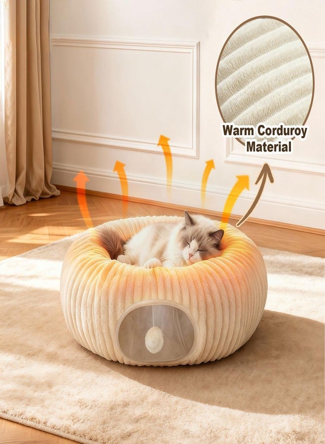 MOYMO Cat Tunnel Bed with 40 Cat Toys, Collapsible Play Tunnel for Indoor Cats, Cat Tube for Kitten Puppy - Image 5
